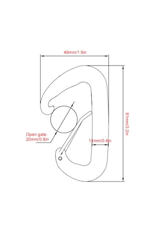 6 Adet 12kn Ağırlık Taşıma Kapasiteli Karabina Klipsi Hamaklar, Kamp, Dağ Yürüyüşü Ve Sırt Çantası İçin