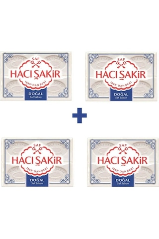 Hacı Şakir Doğal Saf Geleneksel Beyaz Sabun 4'lü 3 x 150 G