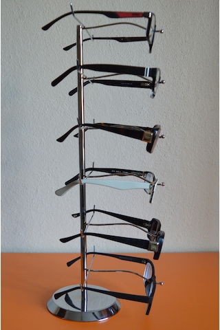 Krom Gözlük Standı Düzenleyecı Organizer 6 Lı Krom