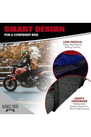 Motosiklet Koltuk Ped, Soğutma 3d Mesh Motosiklet Koltuk Kapağı Güneş İçin. Nefes Alabilen Havalandırılmış Hava Koltuğu Yastığı