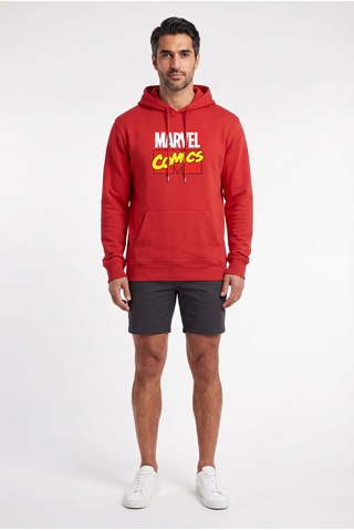 Sup Marvel Comics Kapüşonlu Kırmızı Erkek Sweatshirt 12060 Siyah