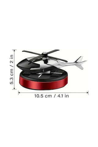 Cloud011 Solar Enerjili Helikopter Dekoru Ocean Blue 2 Aromalı Halka Araç Kokusu