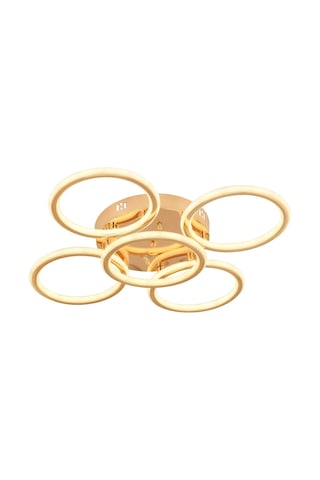 Eksen Gold 4+1 Kumandalı Ve Dimerli Beyaz, Sarı, Gün Işığı Ledli Plafonyer Avize Sb-ld-507 Gold