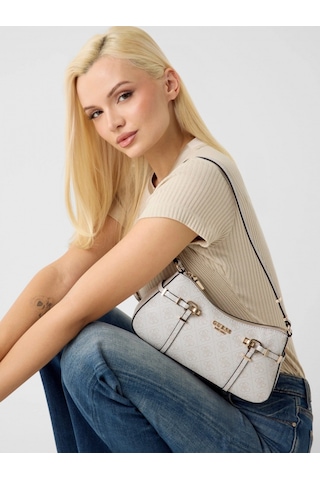 Guess Leona Logolu Kadın Mavi Omuz Çantası Hwsg9917180-bnn Bej