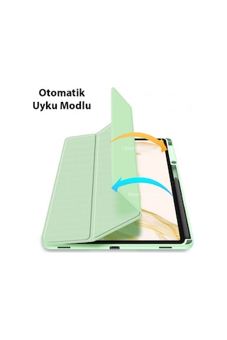 More TR Dux Ducis SM Galaxy Tab S8-S7 Kılıf Toby Series Manyetik Kapaklı Kılıf (X700-X706)-(T870-T875-T876B) - Yeşil