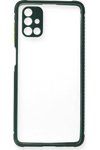 Newface Samsung Galaxy Uyumlu M51 Kılıf Miami Şeffaf Silikon - Semeglbl - 21 Koyu Yeşil