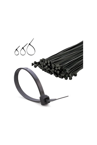 370 3.6Mm - Siyah - 37 Cm Kablo Bağı - 100 Adet