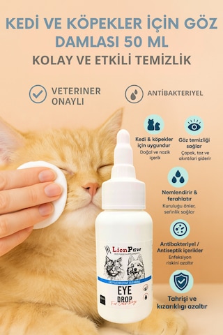 Lion Paw Kedi Köpek Göz Temizleme ve Bakım Solüsyonu 50 ML
