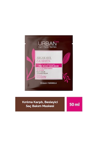 Argan Oil & Keratin Kolay Kırılan Yıpranmış Saçlara Duş Öncesi Saç Bakım Maskesi 12'li Set