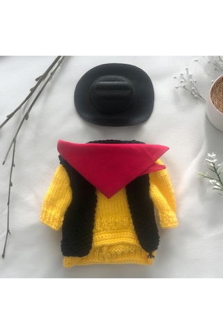 Kedi Ve Köpek İçin Redkit Kostümü Şapka, Bandana, Kazak, Yelek Takım