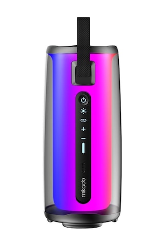 Mikado Md-17bt Capella Siyah 10w 1 Rgb Mikrofonlu Transparan/bt/tf Kart/aux/usb Tws 1800 Mah Bataryalı Speaker