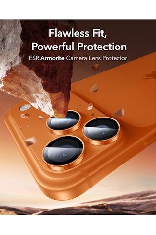 Apple iPhone Uyumlu 17 Pro Cloud Soft Kılıf + Kamera Lens Koruyucu Seti Turuncu