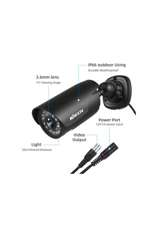 Geeksen 1080p 2mp Cctv Güvenlik Kamerası, Ir Gece Görüşü, 3.6mm Lens, Dc12v, Ntsc Sistemi Abd/kanada/japonya/meksika