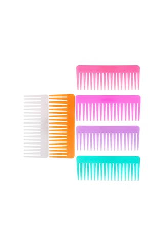 Samdoo Uzun Saçlar İçin Büyük Geniş Dişli Tarak - Statikten Koruyucu - Saçları Zarar Vermeden Dökme Ve Şekillendirme - Mor Logo Yok