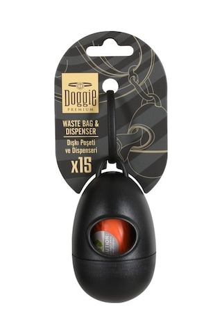 Doggie Dışkı Kabı ve Poşeti 15'li Siyah