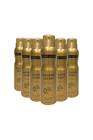 Free Love Golden Secret Kadın Deodorant 6 x 150 ML