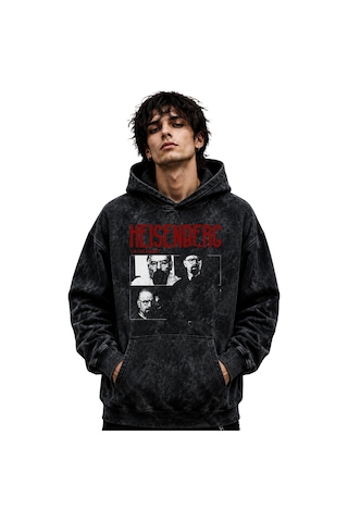 Sevbano Heisenberg Breaking Bad Walter White Baskılı Unisex Oversize Prem Siyah