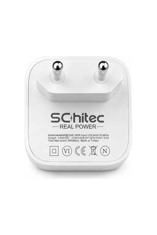 Schitec 30w Type-c Çıkışlı Hızlı Şarj Adapörü Başlığı Ve Type-c To Lightning Ve Hızlı Şarj Kablosu