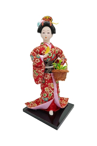 Japon Kimonolu Geyşa Bebek Kabuki Biblo 30 Cm No.18 Anime