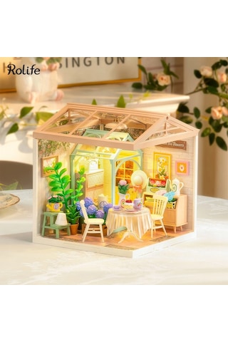 Rolife Dw013b Çiçek Açan Çay Bahçesi Blooming Tea Garden Dıy Minyatür Maket Model Set Mini Dollhouse 3d Model Kit Detaylı Dekoratif Hobi Seti 3d Puzzle Tiny House