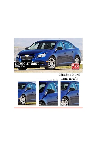 Chevrolet Cruze Batman Yarasa Ayna Kapağı Piano Black / 2012 - 2016