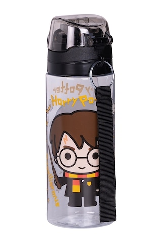 Wiggle 500ml Harry Potter Pipetli Askılı Kilitlenebilir Su Matarası Siyah2
