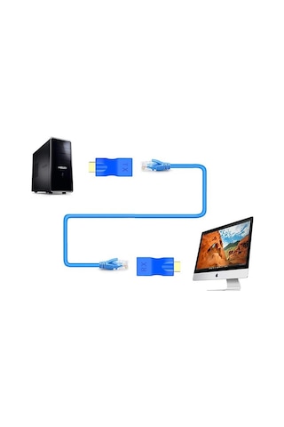 Powermaster Pm-18225 30 Metre Hdmı 4k Cat5/cat6/cat7 Uzatıcı Extender Rj45 Uzatma - Hdmı Kablo Gerekmez 1