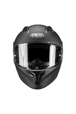Pilot Flex Sv Mat Siyah Kapalı Motosiklet Kaskı Siyah
