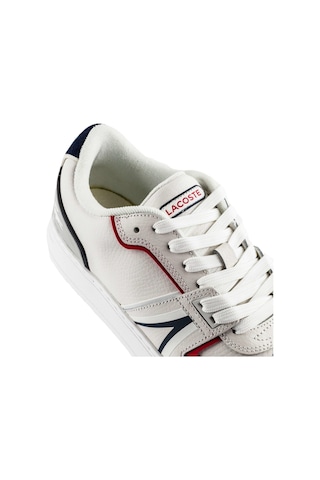 Lacoste L001 1 Sma Leather Mens Sneaker Hakiki Deri Erkek Günlük Spor Ayakkabı Krem Krem