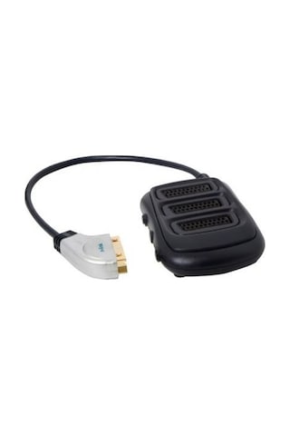 S-link Slx-sc35 Scart To 3 Scart Çoklayıcı Metal Kasa Altın Uçlu Kablo