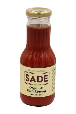 Sade Organik Ketçap Tatlı 280 Gr