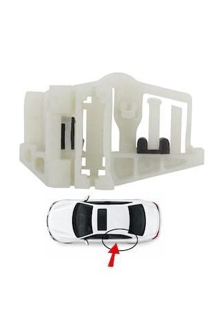 Bmw 3 Serisi E90,e91 İçin Arka Sol Cam Kriko Ayak Plastiği -