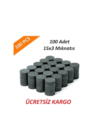100 Adet 15X3 Yuvarlak Mıknatıs - Kına Sünnet Süsleme Mıknatısı 230318722