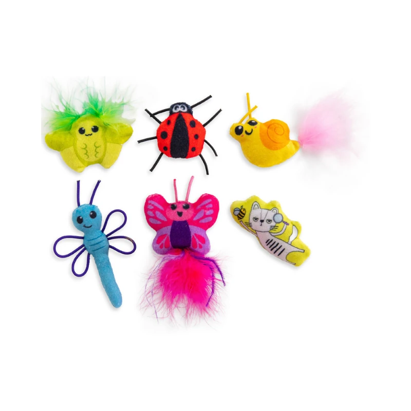 Catstages Cute As A Bug Böcek Şeklinde Catnip'li Kedi Çiğneme Oyuncağı 6'lı Paket
