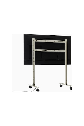 Fitueyes Straight Rollin Tv Standı 40 70", Tekerlekli & Mobil, Şık Siyah Tasarım Tv Ünitesi Beyaz