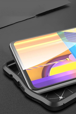 Samsung Galaxy Uyumlu  M51 Kılıf Auto Focus Kapak - Kırmızı Düz Renkli