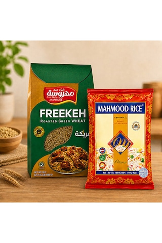 1121 Basmati Pirinç 900 Gr +gurme Yeşil Firik Bulgur Freekeh 800 Gr