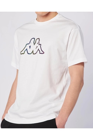 Kappa Logo Brian T-shirt Erkek Beyaz Regular Tişört Siyah
