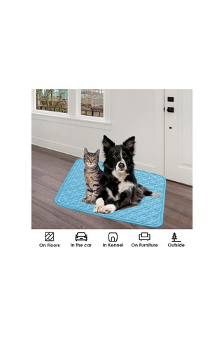 Maiyame Feimax Köpekler İçin Soğutma Matı, Yazlık Evcil Hayvan Matları, Buzlu İpek Pedler, Yıkanabilir Ve Taşınabilir, Evde Veya Dışarıda Uyumak İçin, Küçük, Orta Ve Büyük Köpekler İçin Xl: 40 X 28 İnç, Mavi