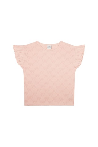 Antebies Kurdele Jakar Fırfırlı Şortlu Pijama Pembe