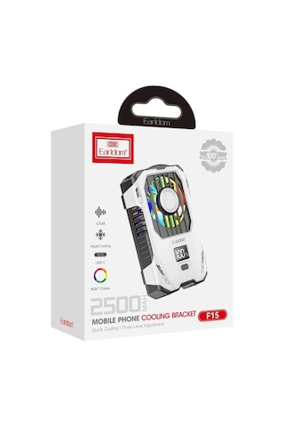 Earldom F15 Rgb Radyatör Telefon Soğutucu Fan - Beyaz