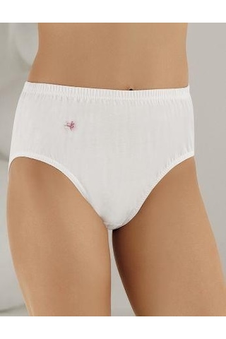 6 Lı Paket Şahinler Bayan Pamuklu Penye Külot Beyaz B018 001