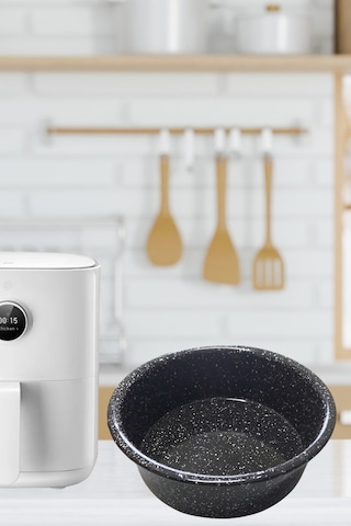 Airfryer Pişirme Tenceresi 18 Cm Türk Malı Standart Boy Siyah