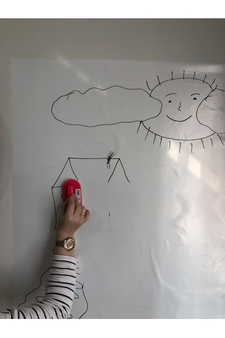 2 Tane Beyaz Tahta Akıllı Kağıt Tahta 100X120 Cm + Kalem