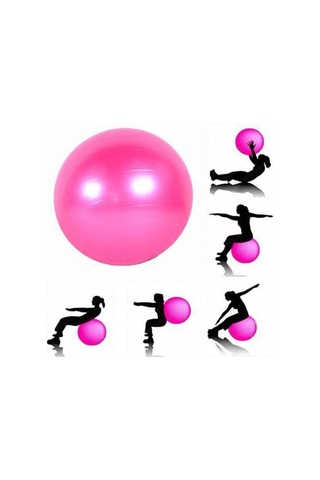 65 CM Pilates ve Egzersiz Topu + Şişirme Pompası Mavi