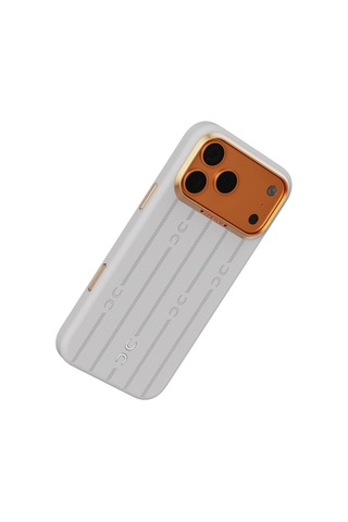 Apple iPhone 17 Pro Uyumlu Kılıf M-safe Şarj Özellikli Udemos Wind Serisi Kapak Beyaz Beyaz