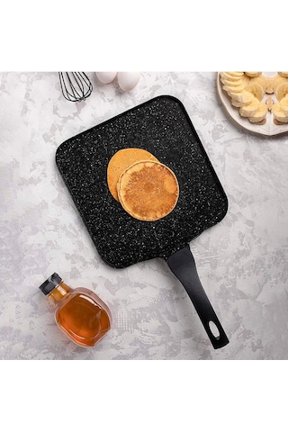 Eda Granit Kare Döküm Krep Tava 26 Cm Krep Tavası