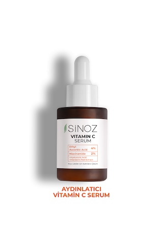 Sinoz Ton Eşitleyici Aydınlatıcı Vitamin C %4 Niacinamide %2 Yüz Serumu Tüm Ciltler İçin 30 ML