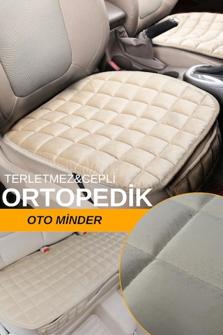 Premium Oto Koltuk Minderi Seti Sırtlıksız Bej
