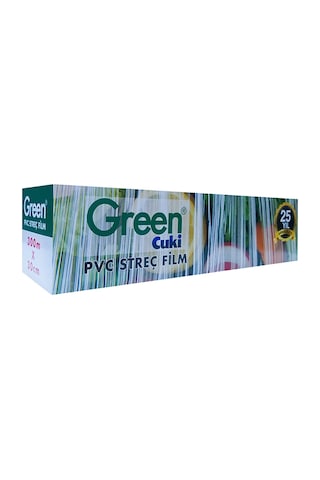 Green Pvc Streç Film Folyo - Gıdaya Uygun - 9 Mikron - 30 X 300 Metre - 3 Paket